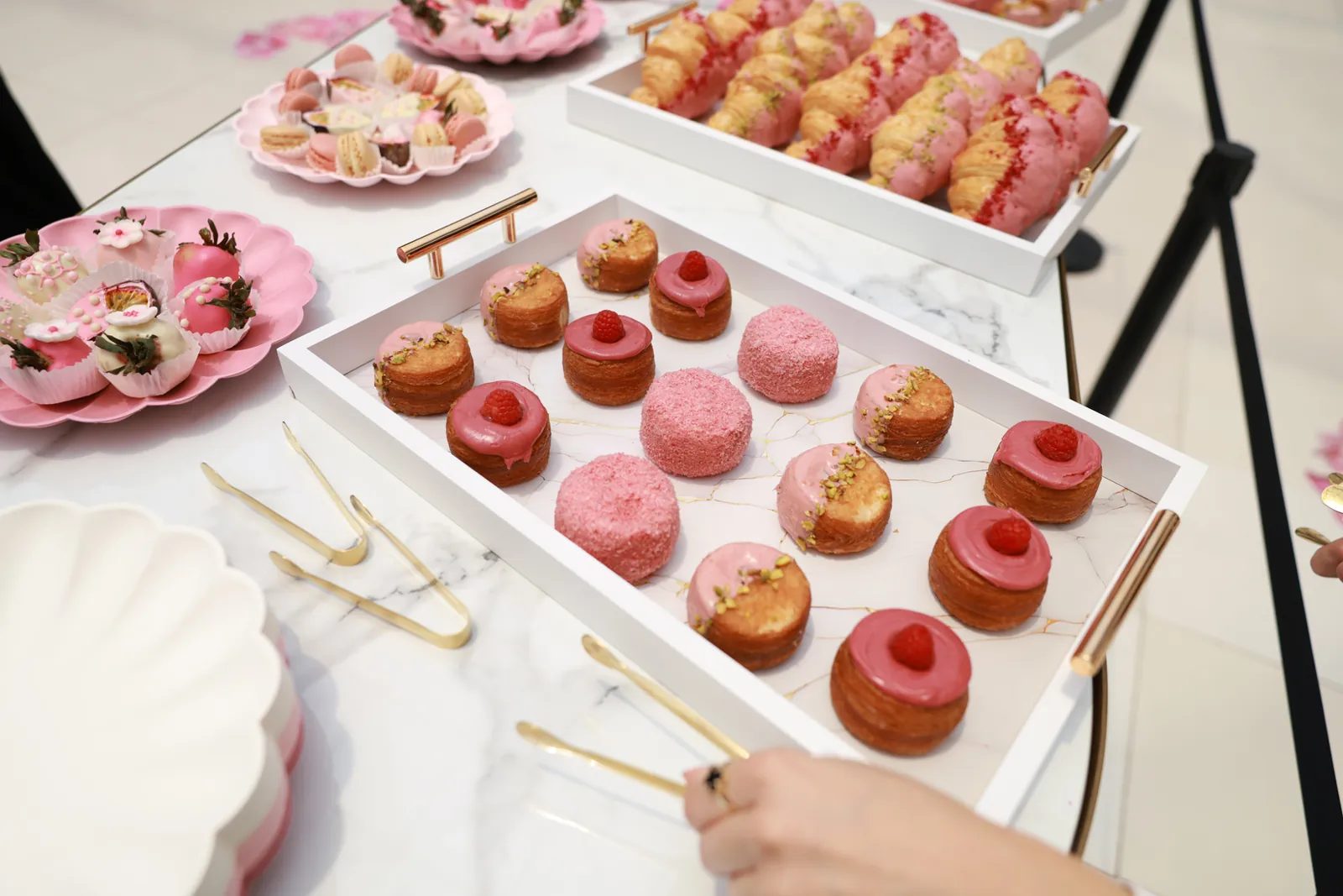 Dessert sampling table at a brand activation